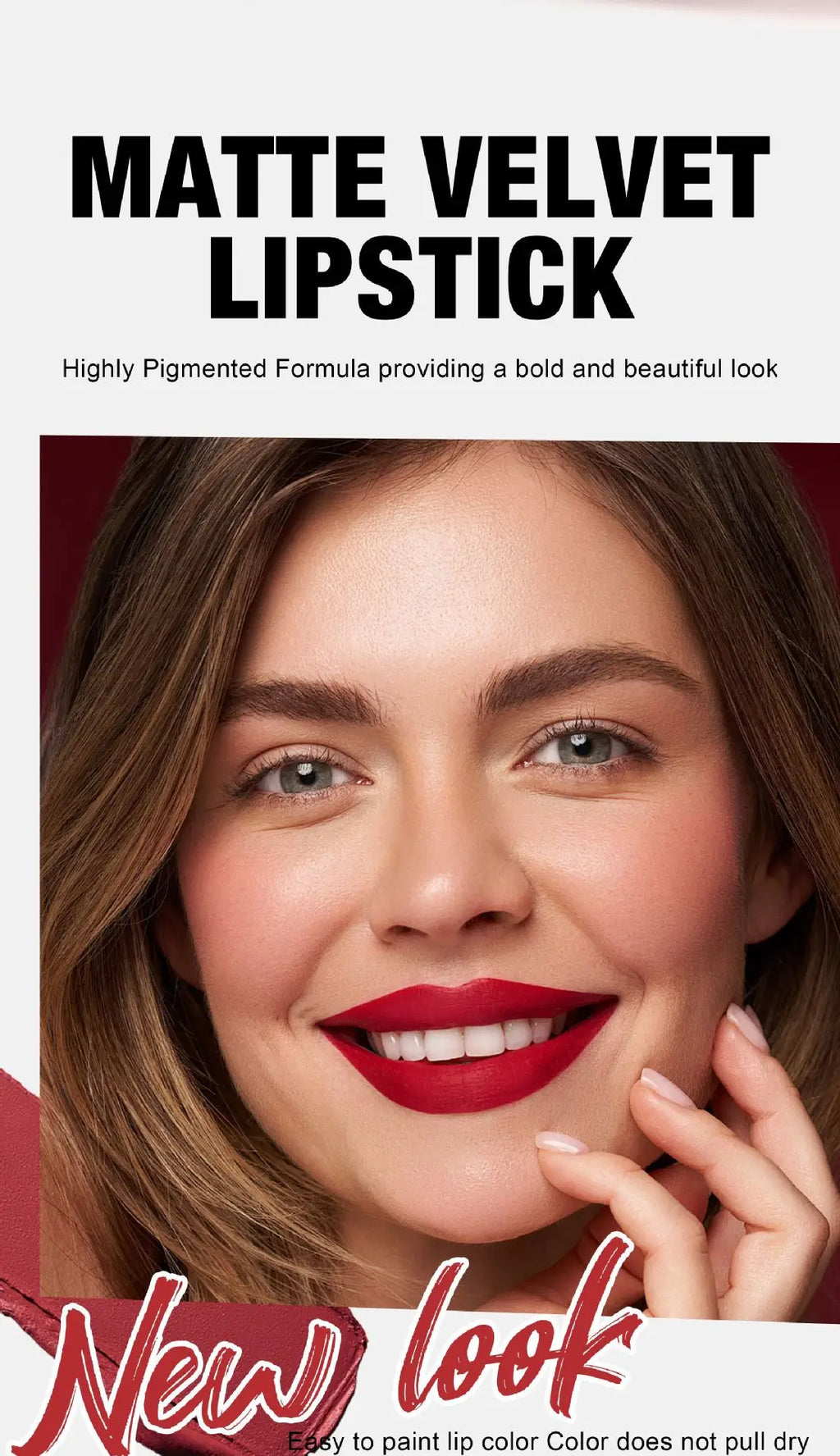Women's Velvet Matte Lipstick Long-Lasting Non-Stick Cup Waterproof Nude Deep Red Lipstick Makeup 6 Colors Sexy Red Lip Gloss