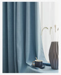 2025 new thickened French light luxury cream curtain cloth solid color bedroom living room full blackout sunscreen cotton linen