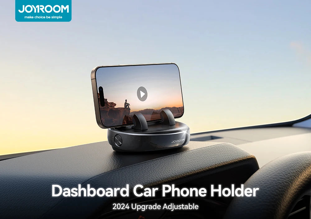 Joyroom Dashboard Car Phone Mount Holder One-Handed Operation Car Navigation Holder For 4.7-7'' Phones 360° Rotation For iPhone