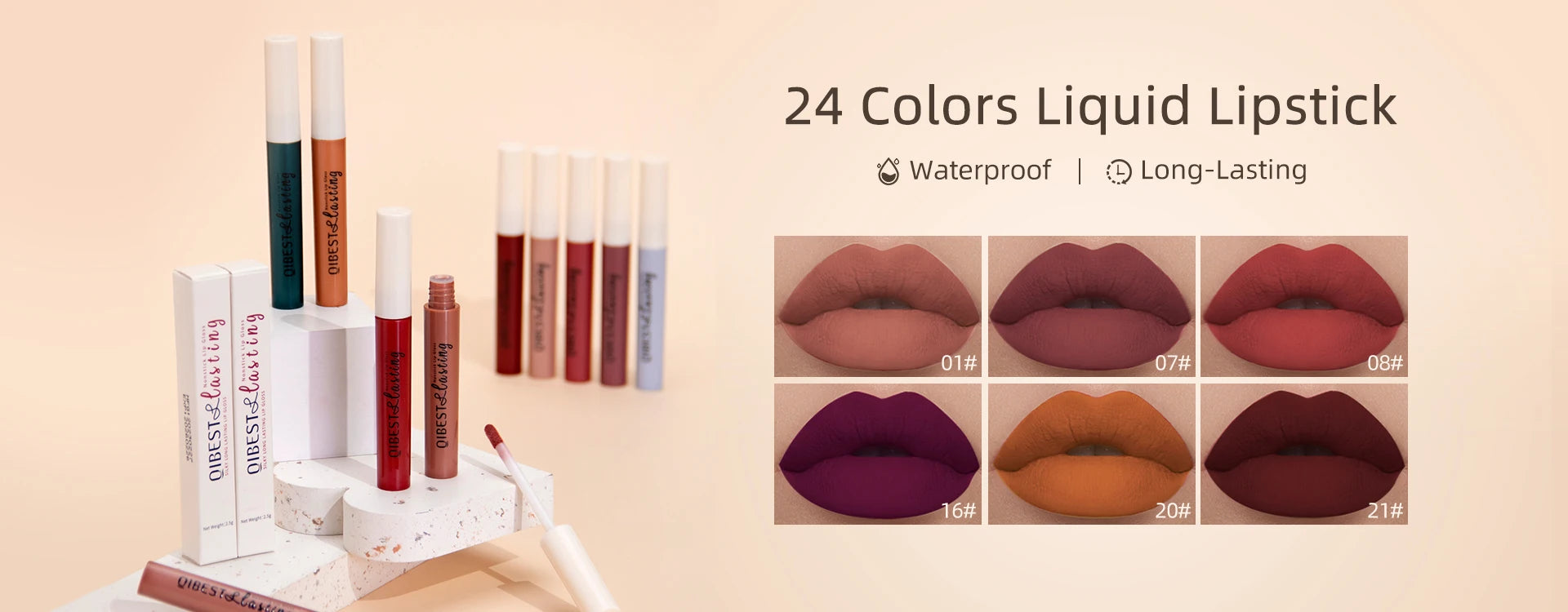 2pcs Lipstick Lipliner Pen Set Matte Waterproof Lip Liner Pencil Contour Makeup Sexy Red Lip Stick Long Lasting Cosmetics Beauty