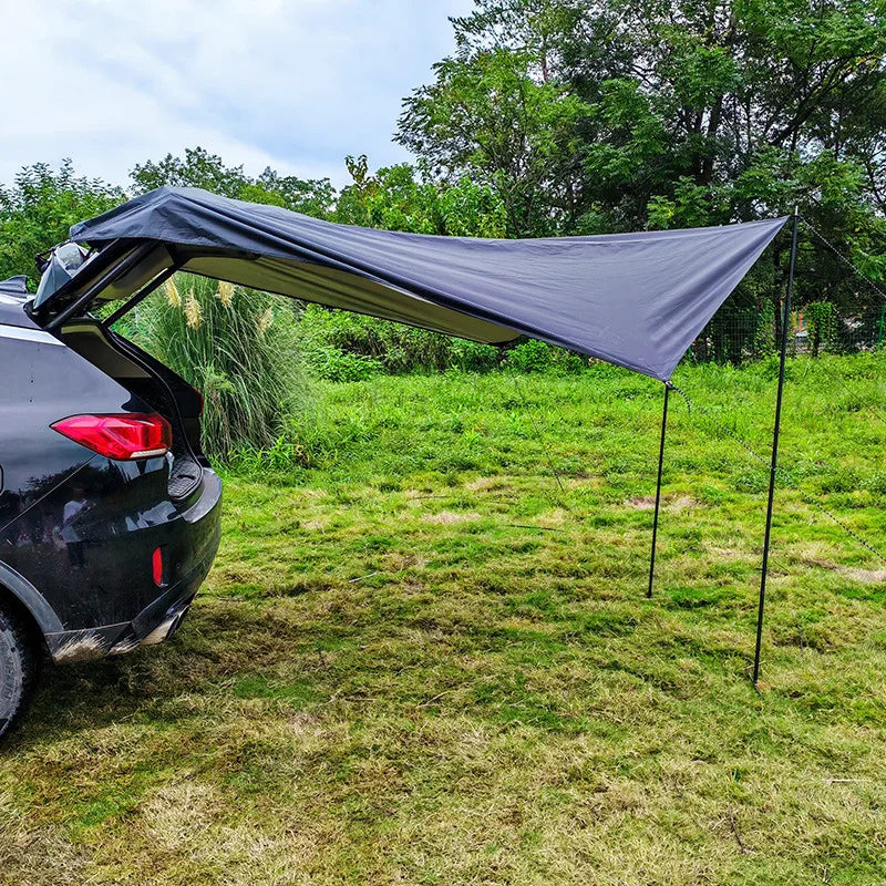 SUV car side canopy self-driving tour suction cup sunscreen silver-coated vinyl awning outdoor camping rear tent