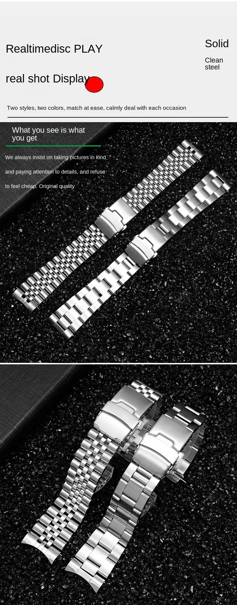 For seiko No. 5 SKX009/007 SKX175/SKX173 Solid Stainless Steel metal Watch Strap 20mm 22mm Watch Accessories Watch Belt Bracelet