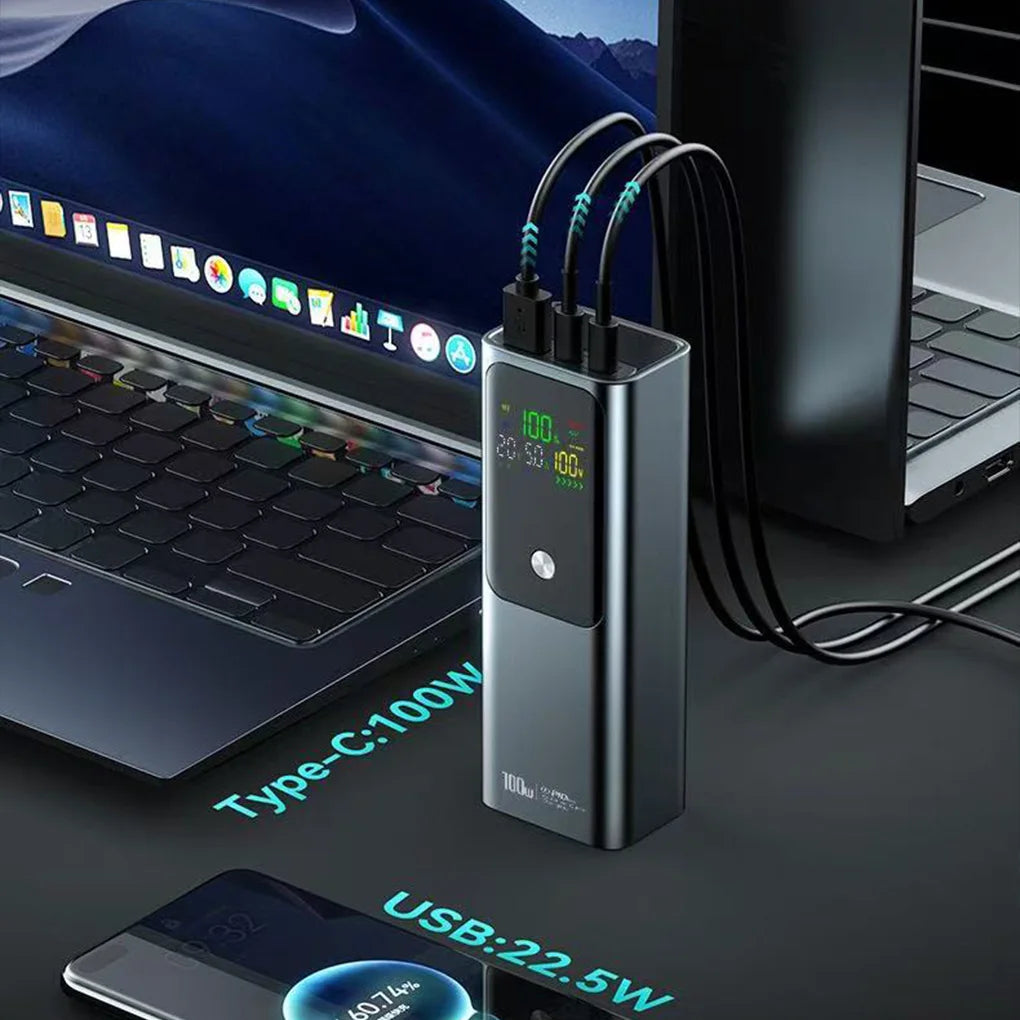 100W Portable Power Source Power Bank For Phone Fast Charging Universal 20000mAh External Power Bank for Iphone Xiaomi