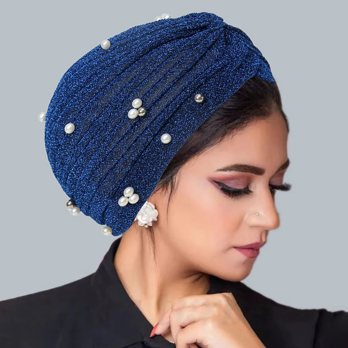 New Women Velvet Turban Hat Muslim Twist Solid Color Hijab Chemo Cap Head Wrap Headscarf Beanies Bonnet Headscarf Turbante Mujer