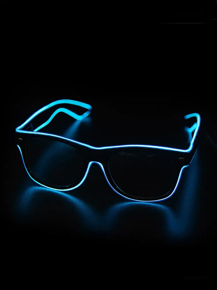 Flashing Glasses EL Wire LED Glasses Glowing Party Supplies Lighting Novelty Gift Bright Light Festival Party Glow Sunglasses