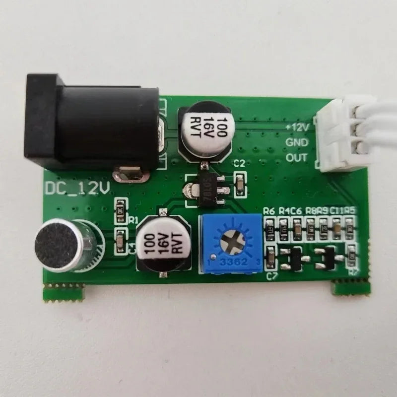 E-Electronic  LED Sound-controlled Music Spectrum Display with Ambient Light Pickup and Atmospheric Rhythm