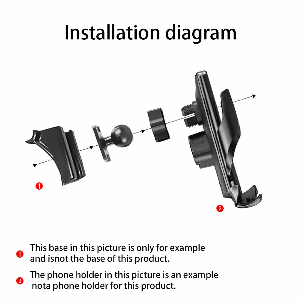 Phone Holde Car For Peugeot 4008 5008 2016-2023 Mobile Support Special Fixed Bracket Base Wireless Charging Stand Interior