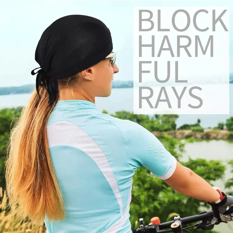 Quick Drying Cycling Cap Sunscreen Anti Sweat Headscarf Cap Men Women Bandanas Pirate Brimless Hat for MTB Running Outdoor Sport