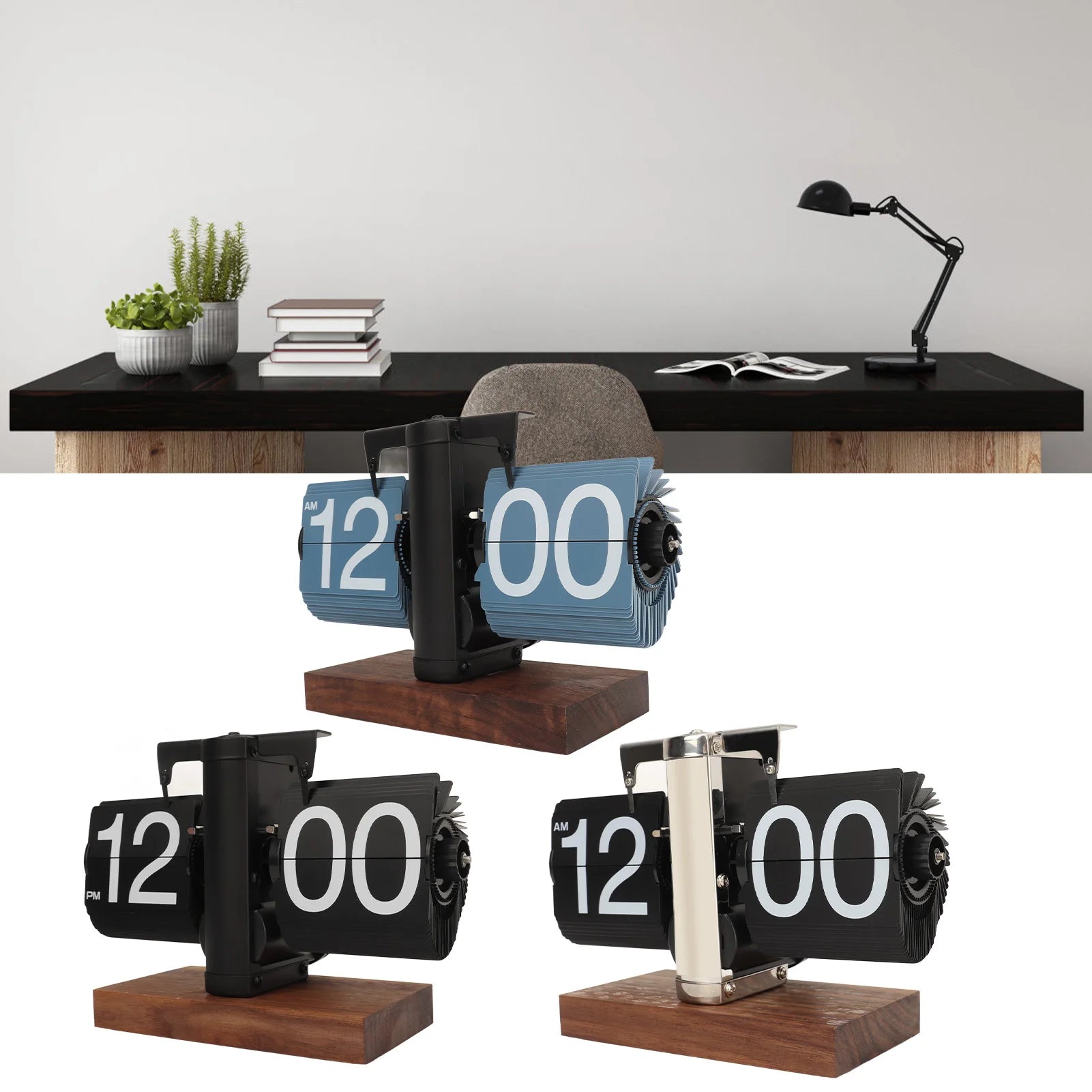 Digital  Down Clock Aesthetic  Desk Clock Adjustable Time Automatic Large Numbers Battery Operated for Home