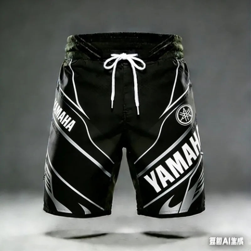 2026 Summer New Yamaha Trend Fashion Sports Outdoor Fitness Shorts  Men Women Large Casual Motorcycle Riding Shorts