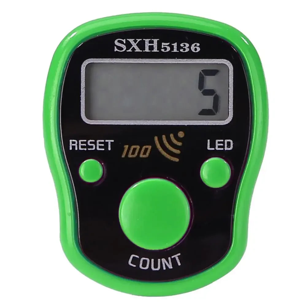 Electric Digital Display Counter Buddha Chanting Counter Electronic Digital Display Hand Tally with LED Light for Sewing