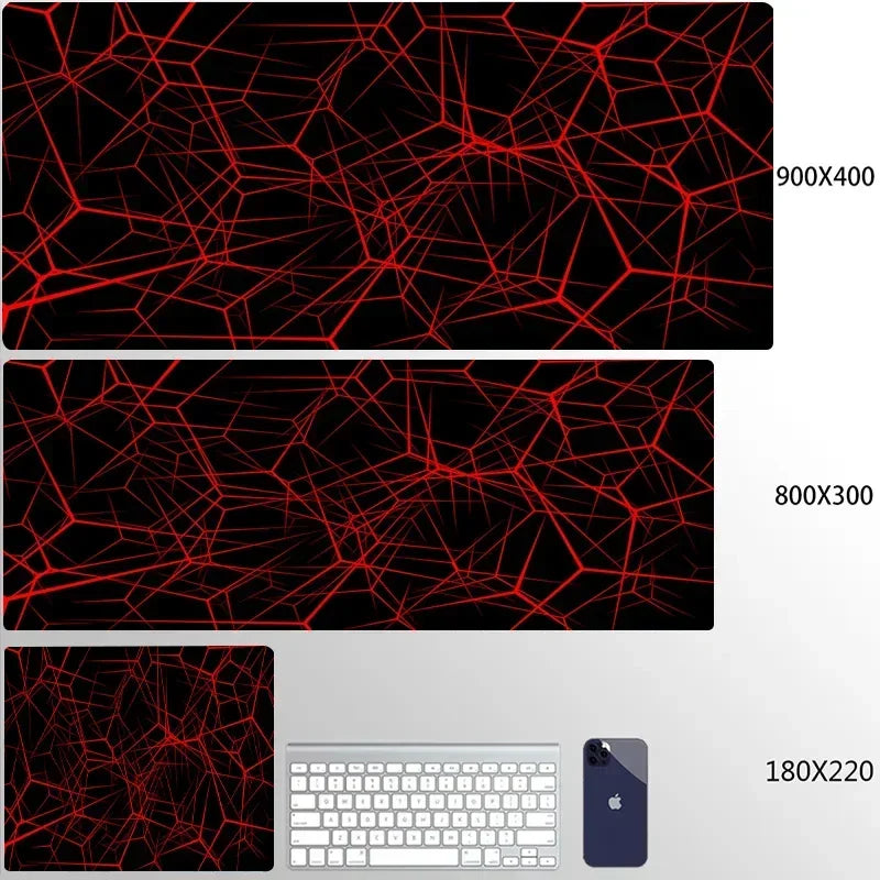 900x400 Geometric Art Large Gaming Mouse Pad Gamer Big Mouse Mat Computer Gaming Locking Edge MousePad Keyboard Desk Mice Pads