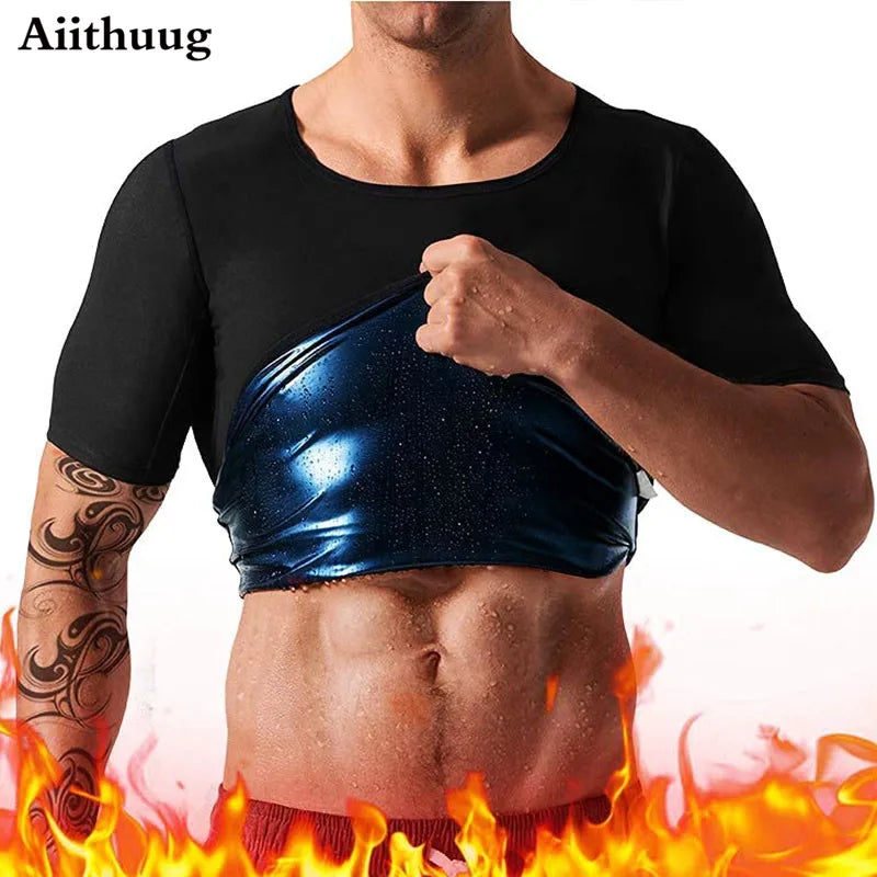 Aiithuug Body Shapers Men Body Building Workout Fitness Corset Weight Loss Suit Slimming Shaper Wear Sweating Fat Burn Pants