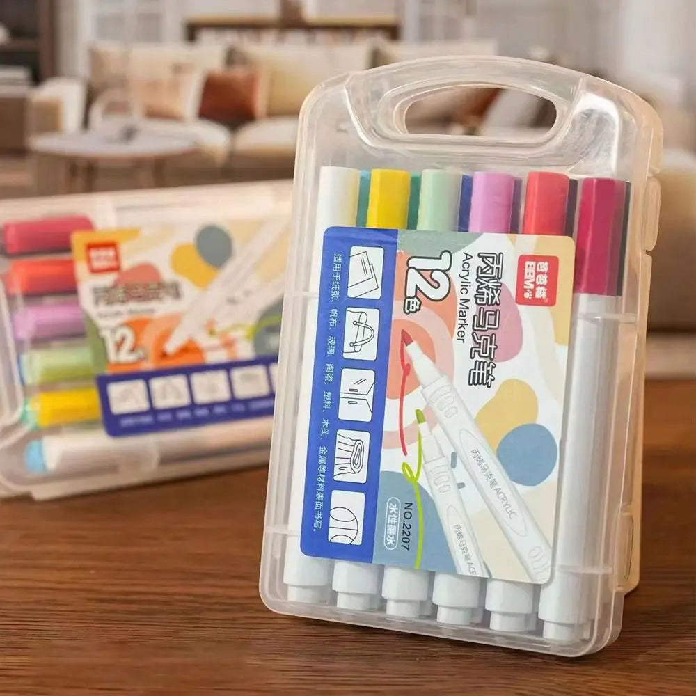 12Pcs/Set Golf Club Color Changing Pen Acrylic Ink Pen With Strong Sunscreen Waterproof Covering Power Golf Accesoires Golf Pen