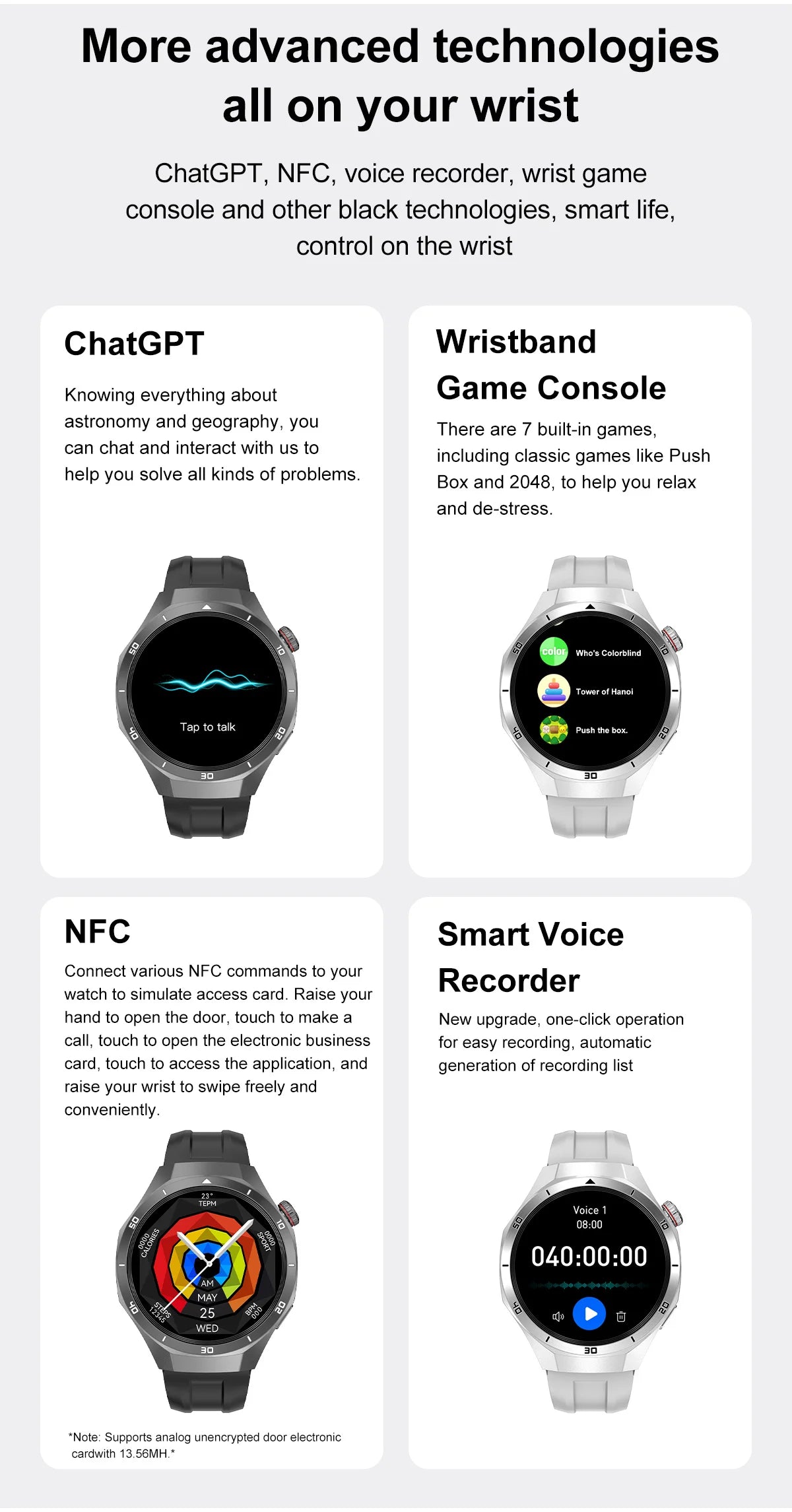 DT5 Pro Smart Watch for Men Women Digital Wrist Watches MP3 MP4 Music Smartwatches Fitness Bracelet Electronic Wristwatch Clock