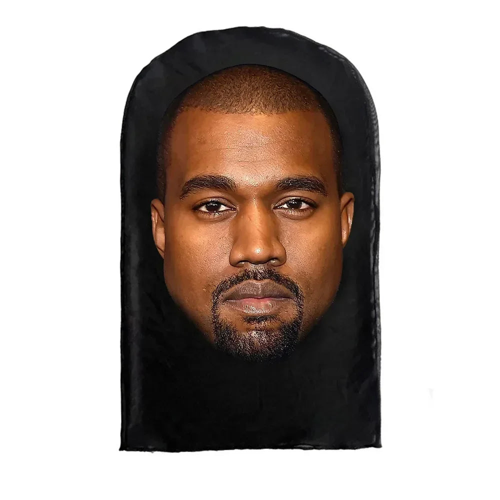 3D Seamless Mask Funny Face Printed Head Scarf Famous Person Ice Silk Sunscreen Head Mask Halloween Cosplay