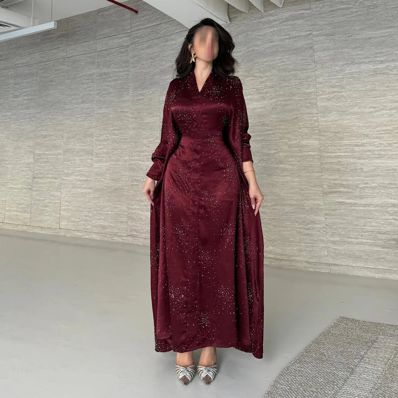 Eid Muslim Abaya Women Diamond Dress Party Night Ramadan Arab Dubai Dresses Kaftan Vestidos Largos Long Robe Jalabiya 2025