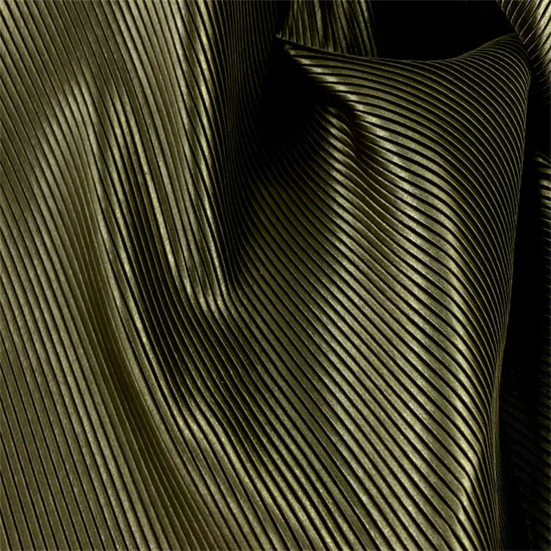 Organ Pleated Fabric Per Meter for Needlework Clothes Skirt Costume Dress Diy Sewing Designer Cloth Soft Comfortable Plain Black