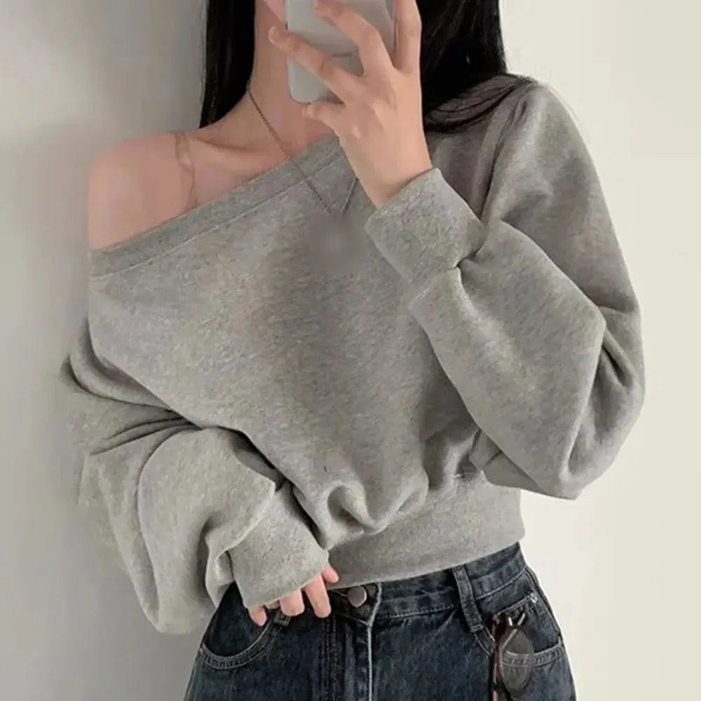 Beach Look Vacation Outfit Casual Hoodie Casual Off Shoulder Hoodie Short Hoodie Medium Stretch Polyester Fabric