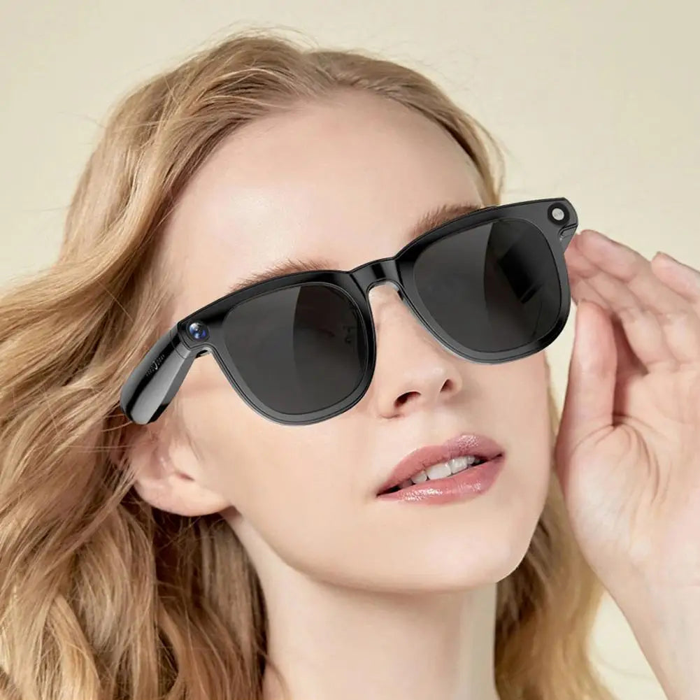 AI Glasses Smart Wearable 12 Megapixel Camera Video For Travel Recording 2K HD Hands Free Photo Capture Carry Gadget Tools