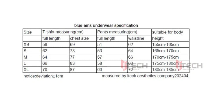 Xbody EMS Underwears Training EMS Outfits Base Layers Blue Ems Training Underwear Body Fitness Underwears