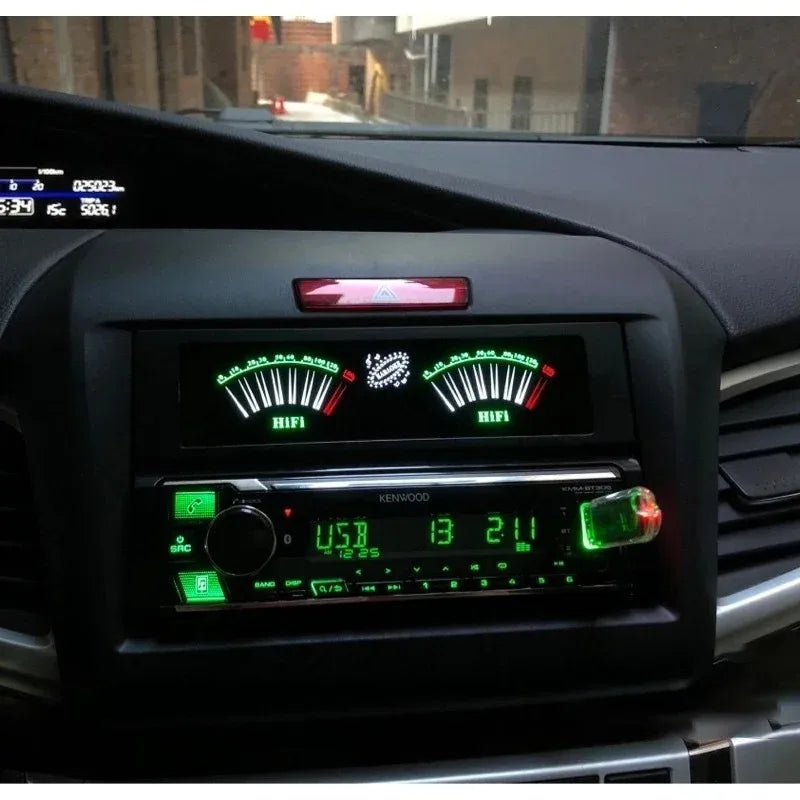 E-Electronic  LED Sound-controlled Music Spectrum Display with Ambient Light Pickup and Atmospheric Rhythm