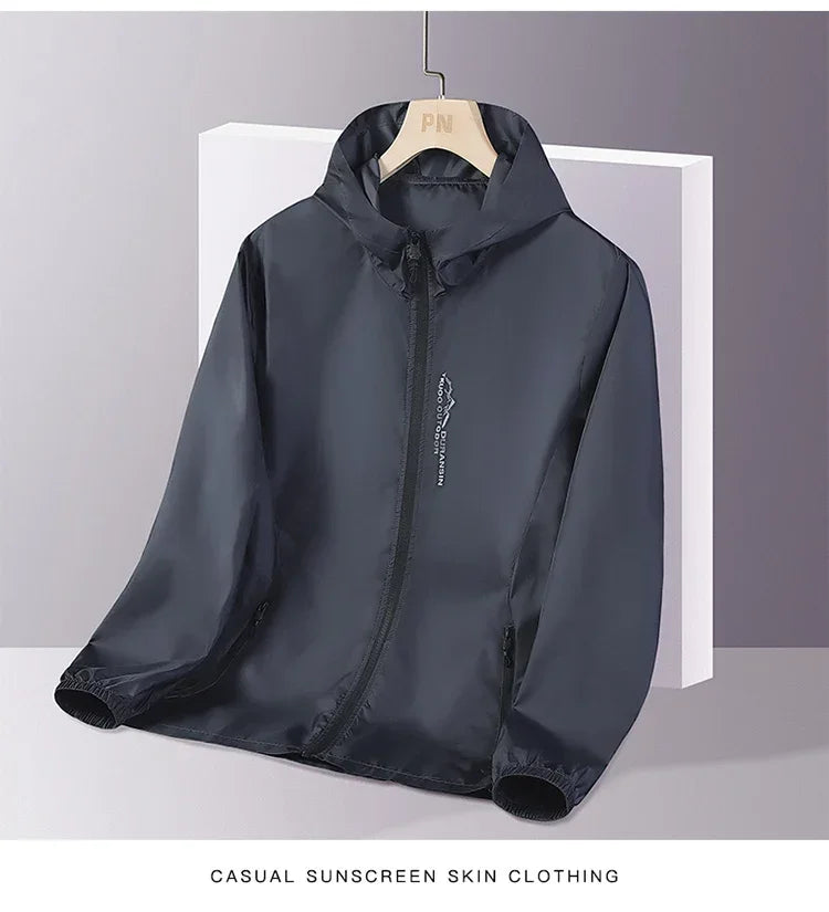 NEW 2025 Sunscreen Coats Men's Breathable Sports Waterproof Jacket Summer UV Protection Outdoor Fishing Skin Clothing