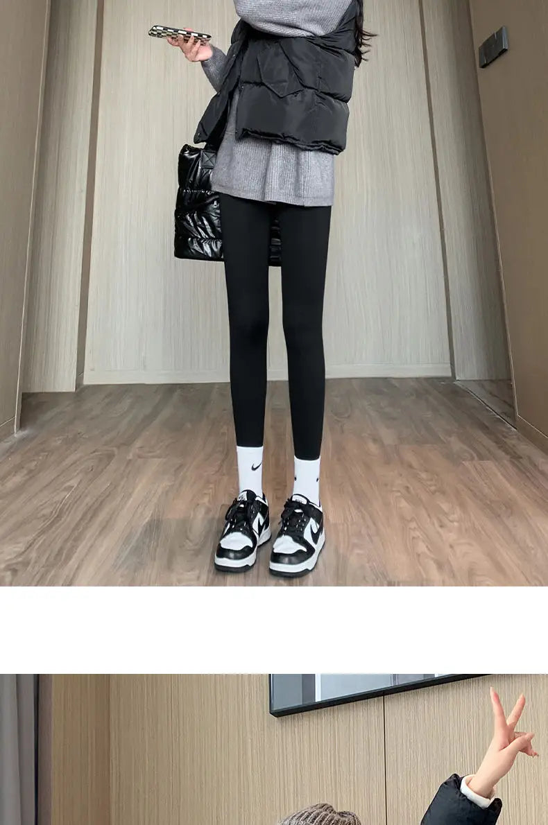 Autumn Winter Lamb Wool Shark Pants Outwear High Waist Fitness Legging Feminina New Warm Thick Velvet Seamless Leggings Women