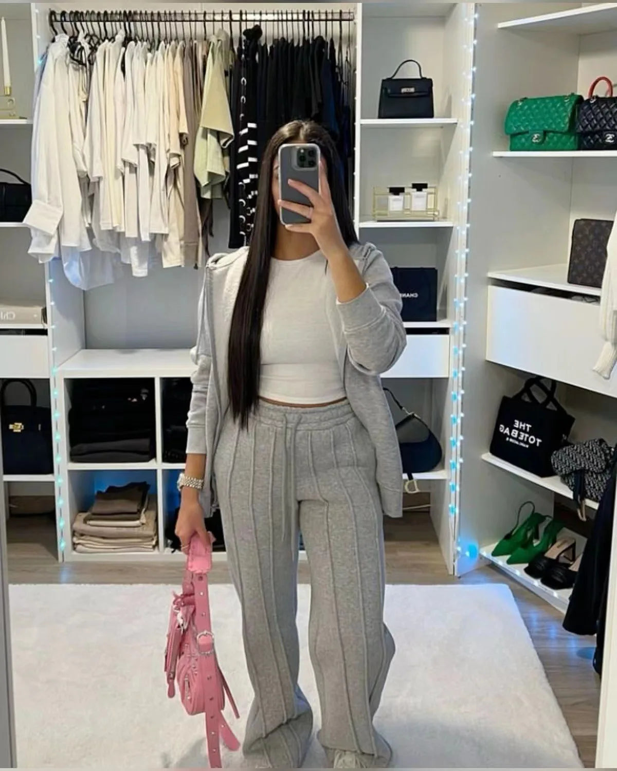 Women Pants Lace Up Ankle Length Loose Pants High Waist Zipper Capris Tracksuit Elegant Party Y2k Mom Pockets Streetwear Casual