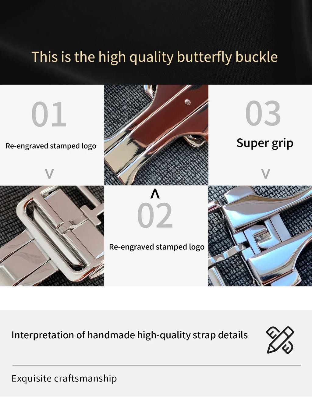 Kebitt High Quality Iwatch Ultra3 Genuine Leather Band Deployment Buckle Strap For Apple Watch Series11 10 9 8 7 Se 3 46 45 49mm