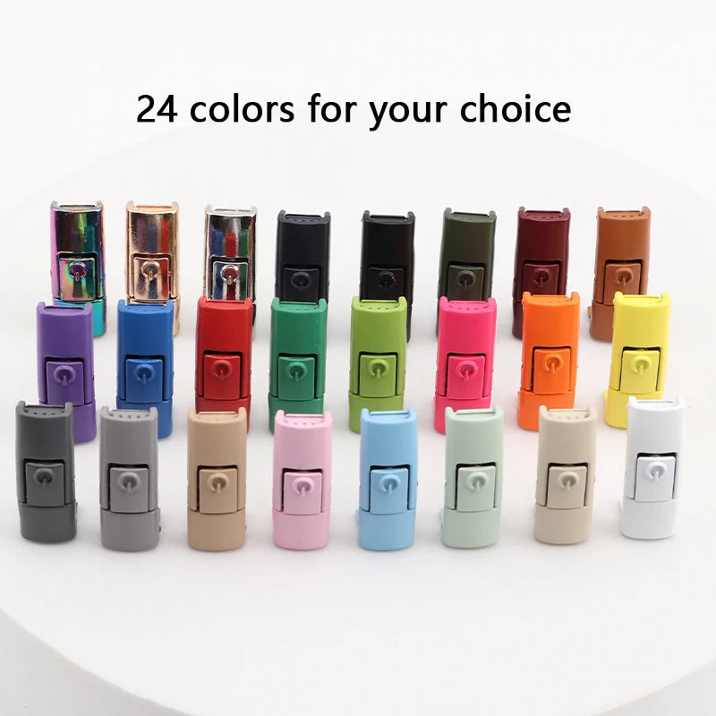 New Colorful Metal Shoelace Clip Press buckle Shoelaces Press Lock Shoes Accessories AF1 Sneakers Kits Metal Laces Tip