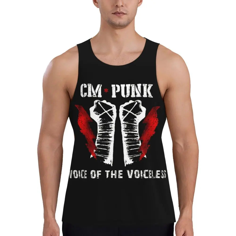 Graphic Wrestling CM Punk Best In The World Workout Tank Tops Sleeveless Shirt Bodybuilding Fitness Gym Compression Vest