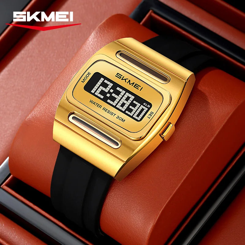 SKMEI 2563 New Solar Men's Digital Watch Silicone Strap Waterproof Multi functional Electronic Watch Alarm Clock reloj hombre