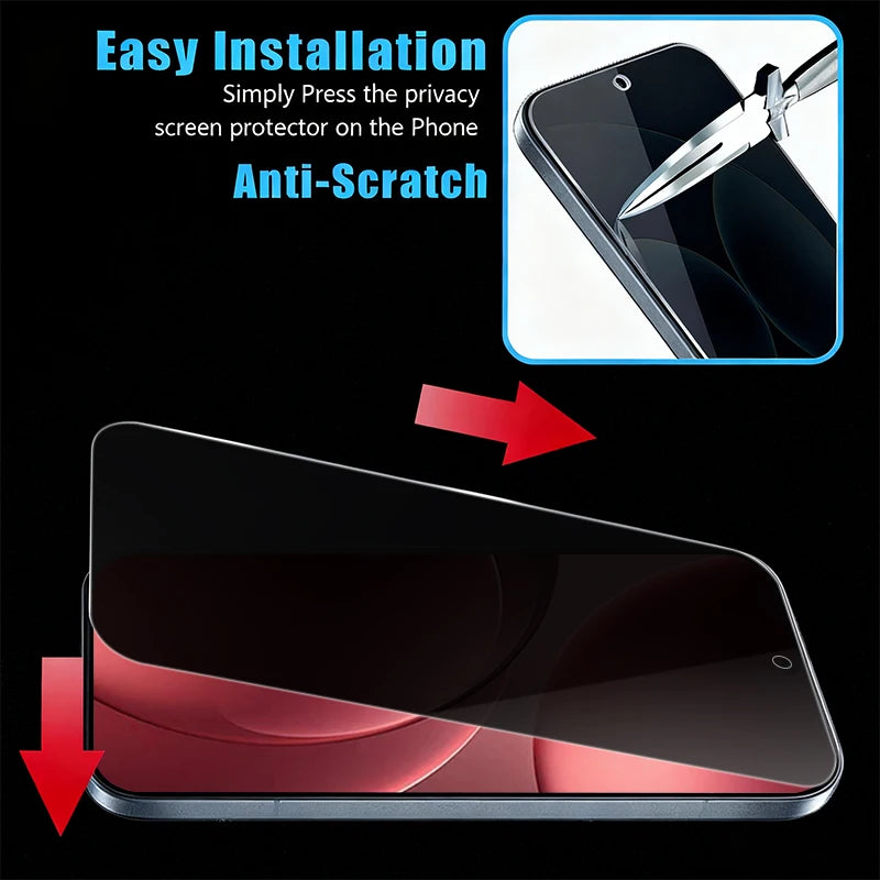 1-3pcs Privacy Tempered Glass for OPPO Find X9 Pro Anti Spy Screen Protector for OPPO Find X8 Ultra Thin Glass Unlock