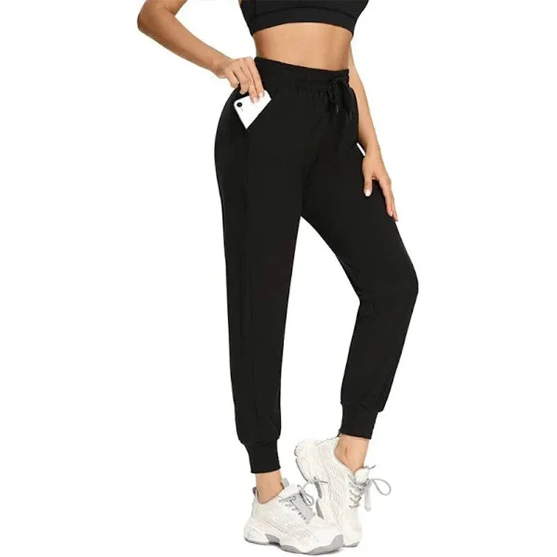 Women's Solid Color Sweatpants All Season Daily Casual Sporty Jogger Pants Ladies Home Outdoor Yoga Fitness Versatile Trousers