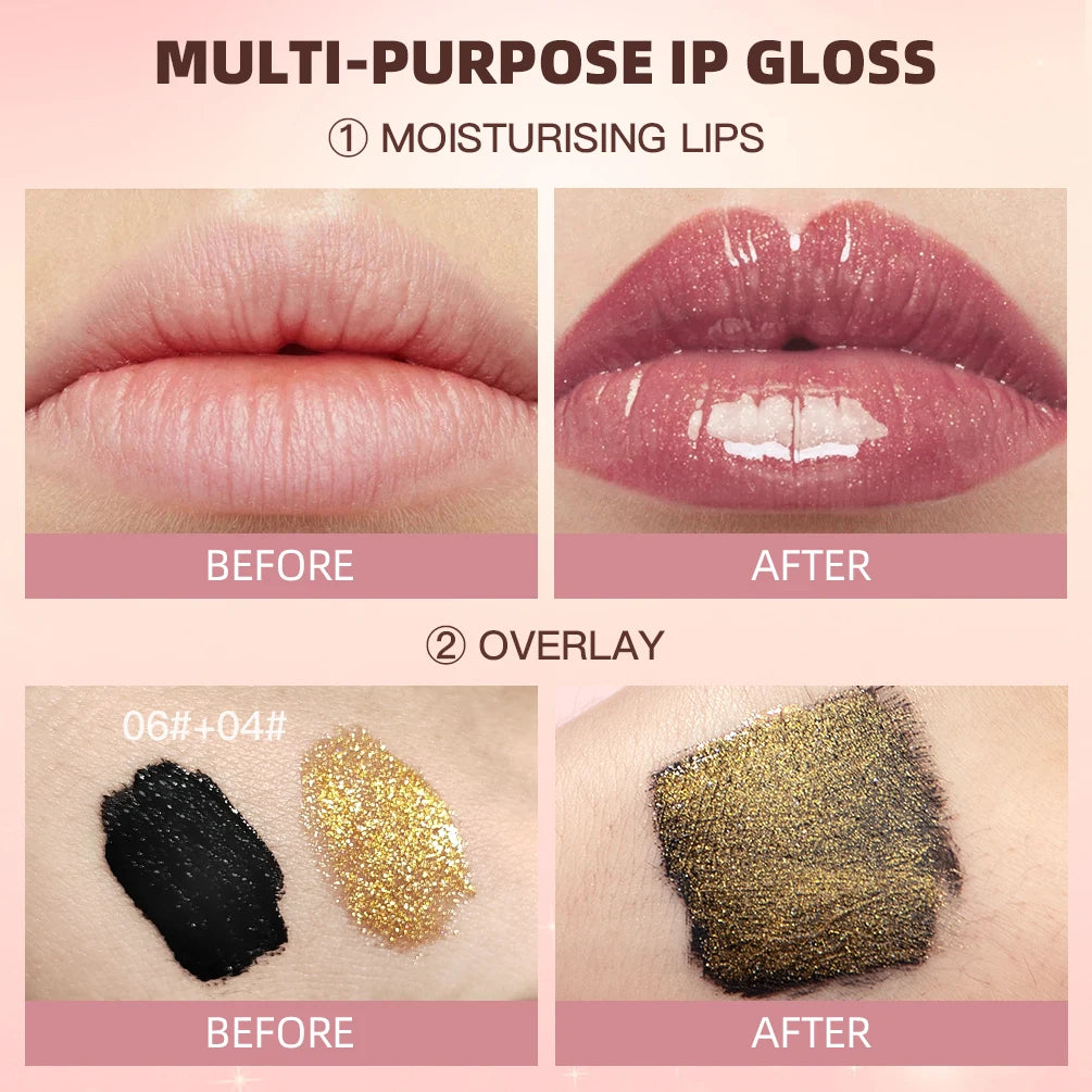 6 Colors Glitter Lipstick Long Lasting Diamond Pearlescent Metallic Lipgloss Black Matte Liquid Lipstick Women Lip Tint Makeup