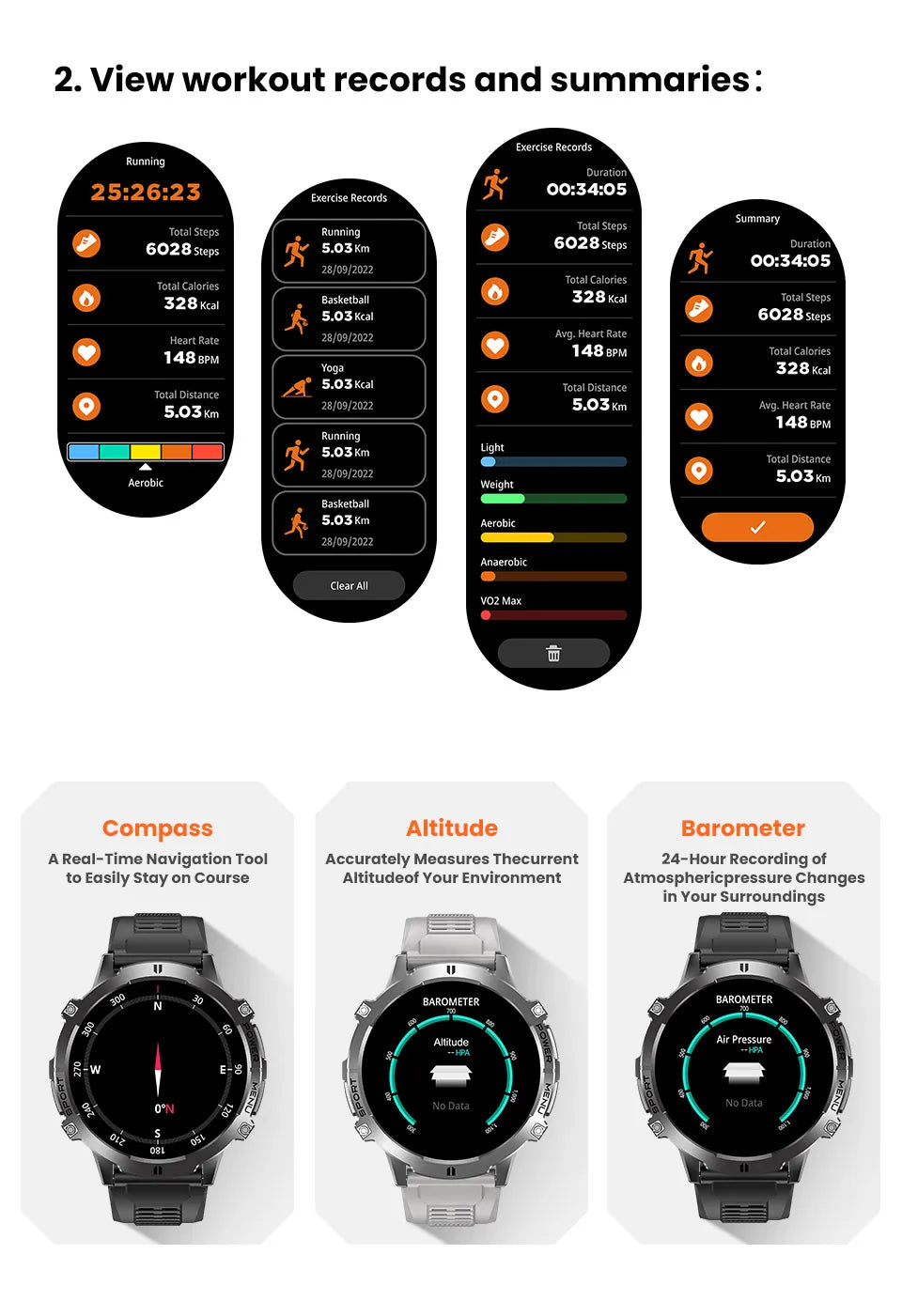 2026 Military TANK X3 Smart Watch Men 1.73" AMOLED Screen 5ATM Waterproof 1000mAh Battery GPS Sports Fitness Track Smart Watches
