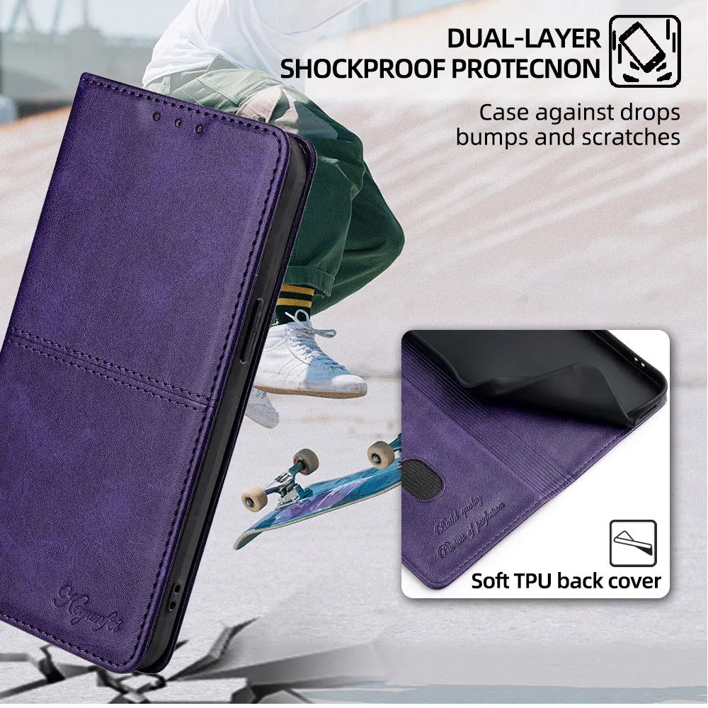 Luxury Magnetic Leather Flip Mobile Phone Case for Motorola Edge 50S 50 Pro 50 Fusion Edge 5G 2024 Protect Cover Coque
