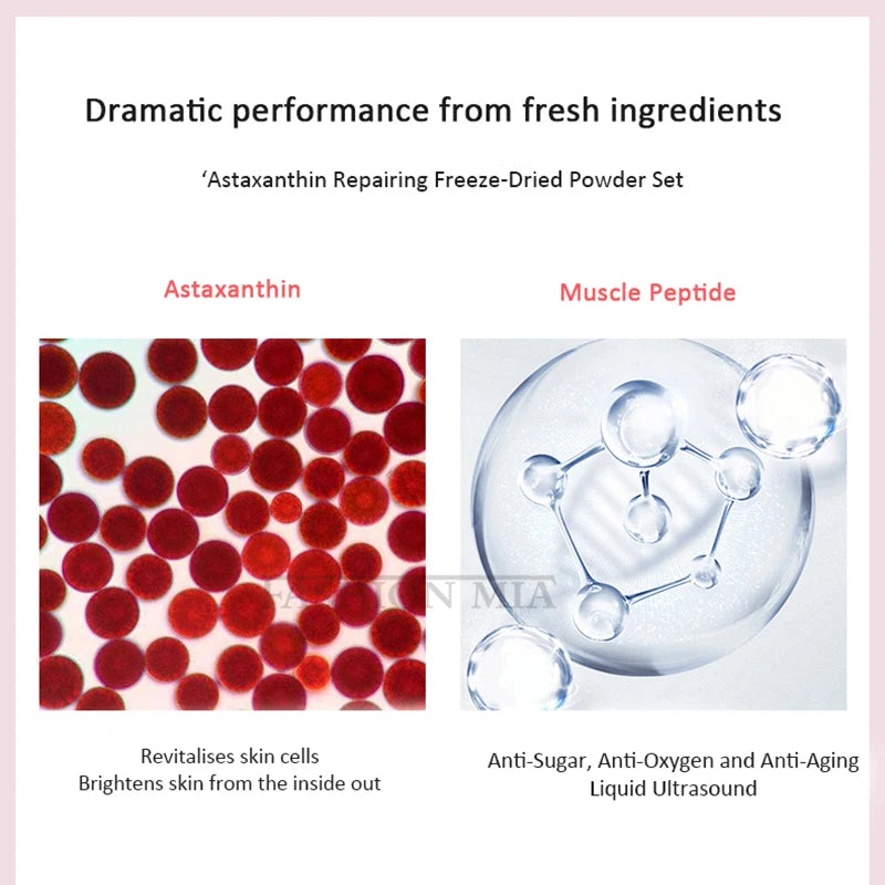 Astaxanthin Peptide Freeze-dried Powder Kit Face Firming Antioxidant Niacinamide Whitening Moisturising Rejuvenation Skincare