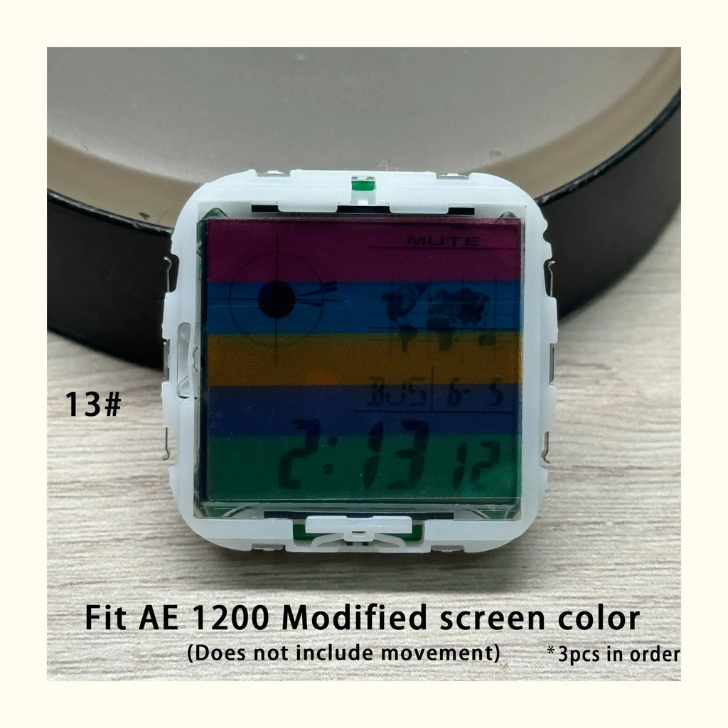 Color Display Film for Casio AE-1200 AE-1300, DIY Screen Modification Overlay Sticker, High-Quality Watch Dial Upgrade Kit