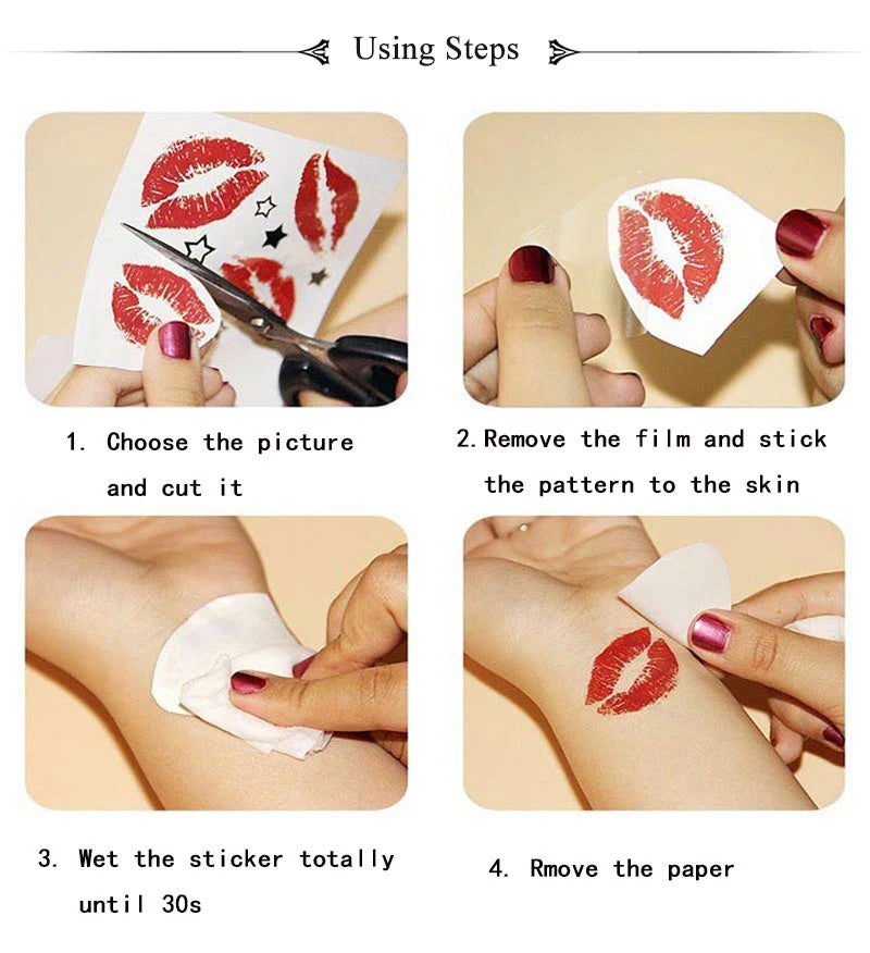 10Pcs/Set Maroon Color Henna Tattoo Stickers for Hand Brown Red Henna Tattoos for Women Waterproof Temporary Mehndi Fake Tattoo