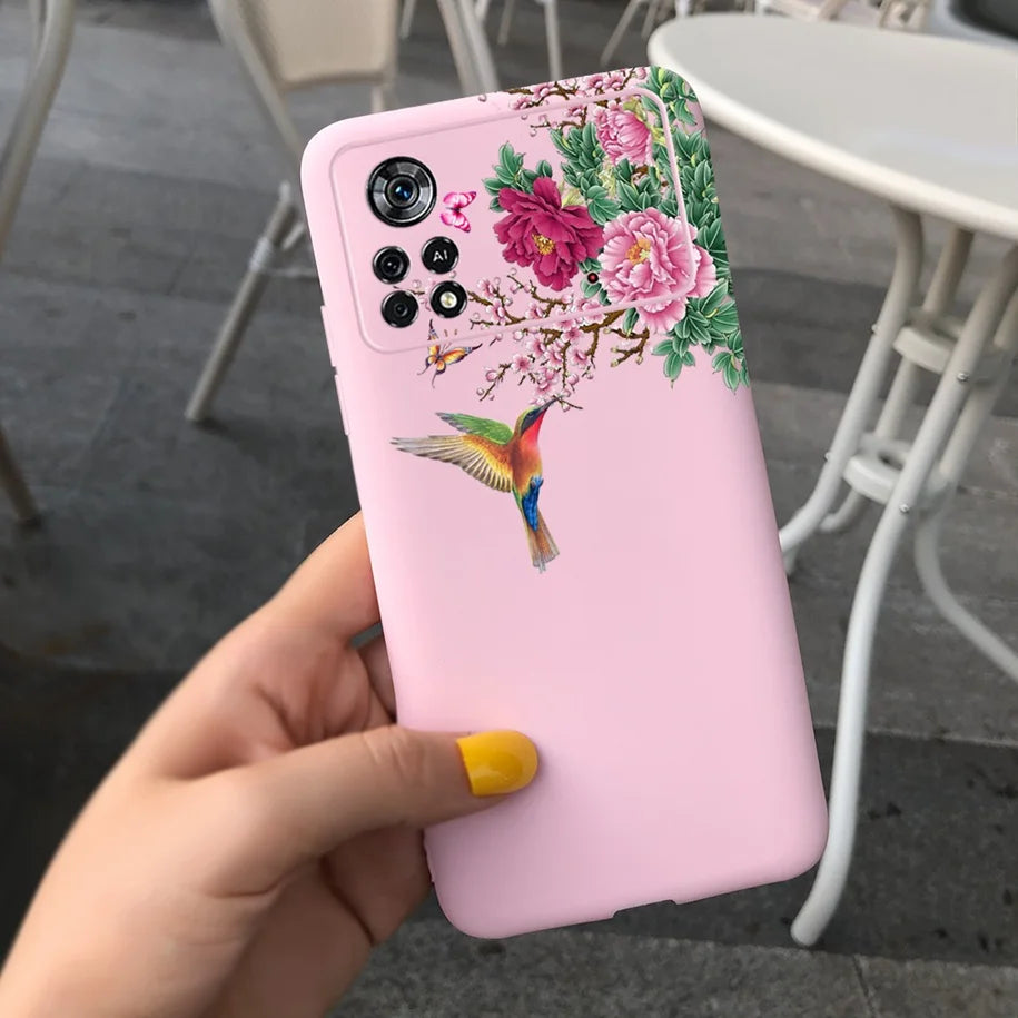 Cute Love Heart Phone Case For Xiaomi Poco X4 Pro 5G Cover Soft Silicone Matte Funda For Xiaomi Poco X4 M4 Pro 4G 5G Bumper 2022