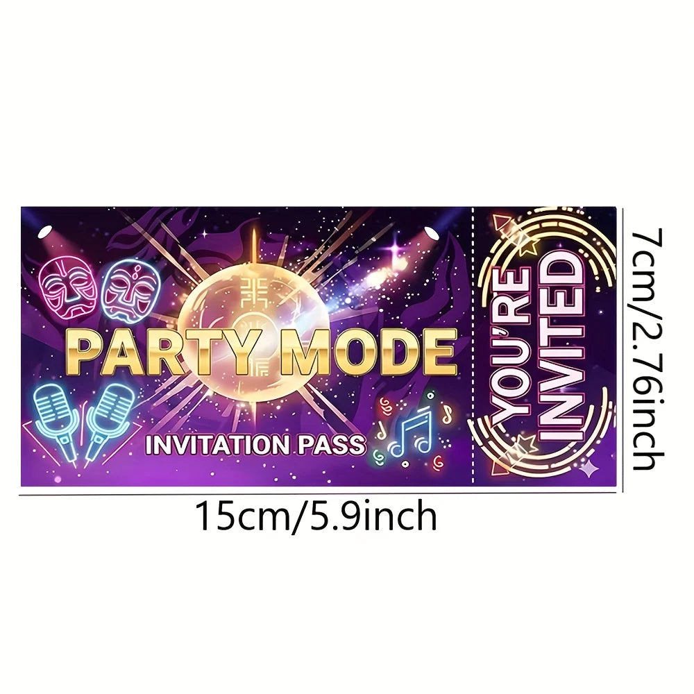 Purple Party Invitation Invitation, Birthday Party Decoration, KPOP Theme Party Invitation