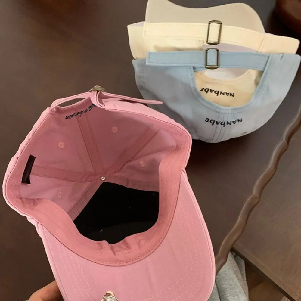 Retro Embroidered Embroidery Baseball Cap Animals Peaked Cap Canvas Baseball Hat Sunscreen Hat Cotton Sun Hat Girl