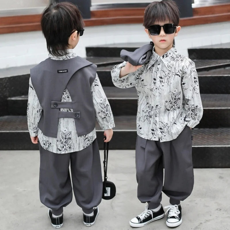 Boys 2026 Top + Pants Two-piece Set of Spring and Autumn New Products Children Children's Top and Bottom Clothes Set KidsOutfits