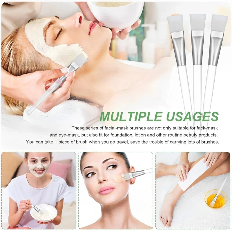 7pcs/set Face Mask Mixing Bowl Set DIY Facemask Mixing Tool with Silicone Mask Bowl Makeup Brushes Spatula Beauty Skin Care Tool