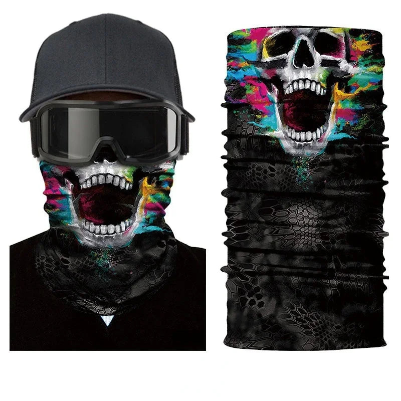Cool Robot Skull Halloween Mask Scarf Joker Headband Balaclavas Face Mask for Cycling Fishing Ski Motorcycle