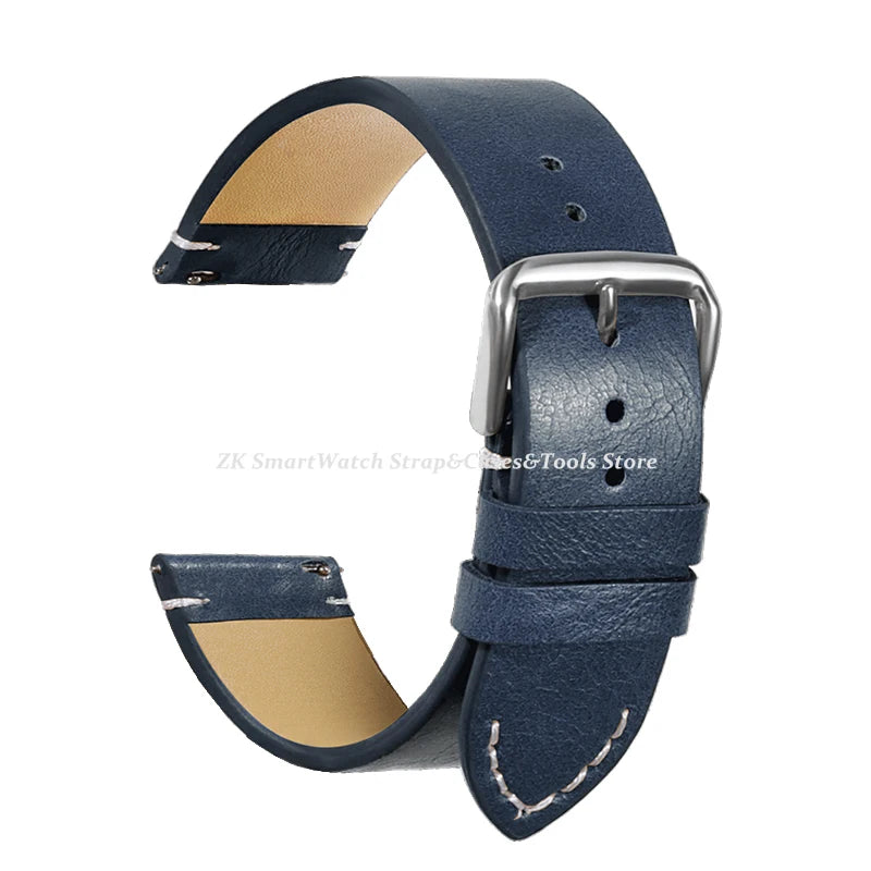 Calfskin Genuine Leather Watchbands Quick Release Watch Band 18mm 20mm 22mm 24mm Strap for Huawei Gt3/4 46mm Watches Accessories