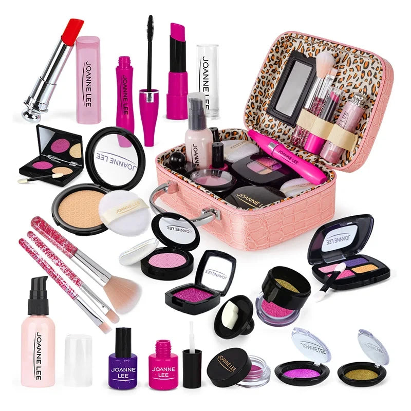 Children's Simulation Makeup Toys Girls Educational GIfts Lipstick Nail Polish Cosmetic Toy Set Kids Pretend Play Fashion Toys