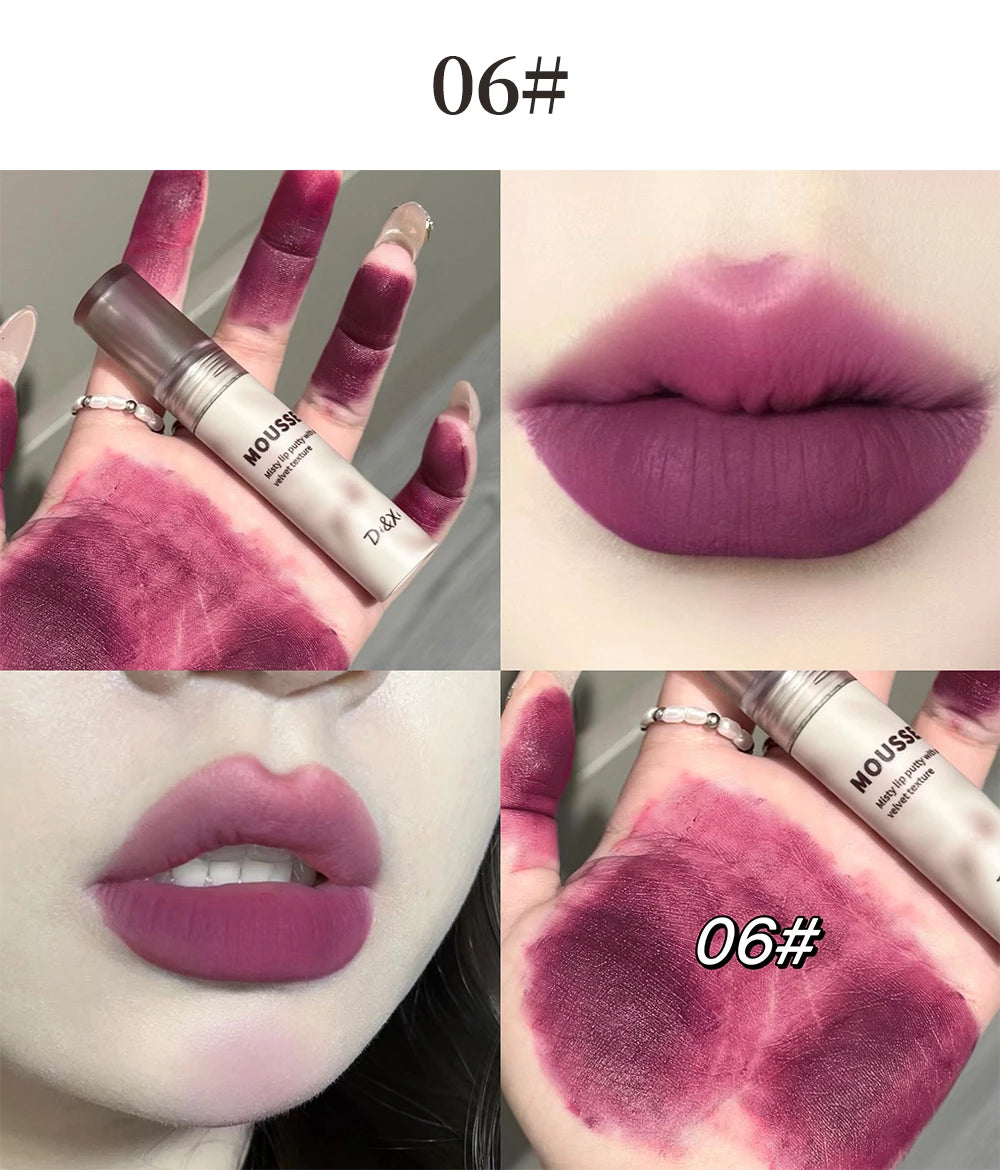 Retro Plum Vintage Lipstick Waterproof Lasting Smoky Nude Purple Matte Lip Mud Natural Black Chocolate Rose Red Lip Tint Makeup